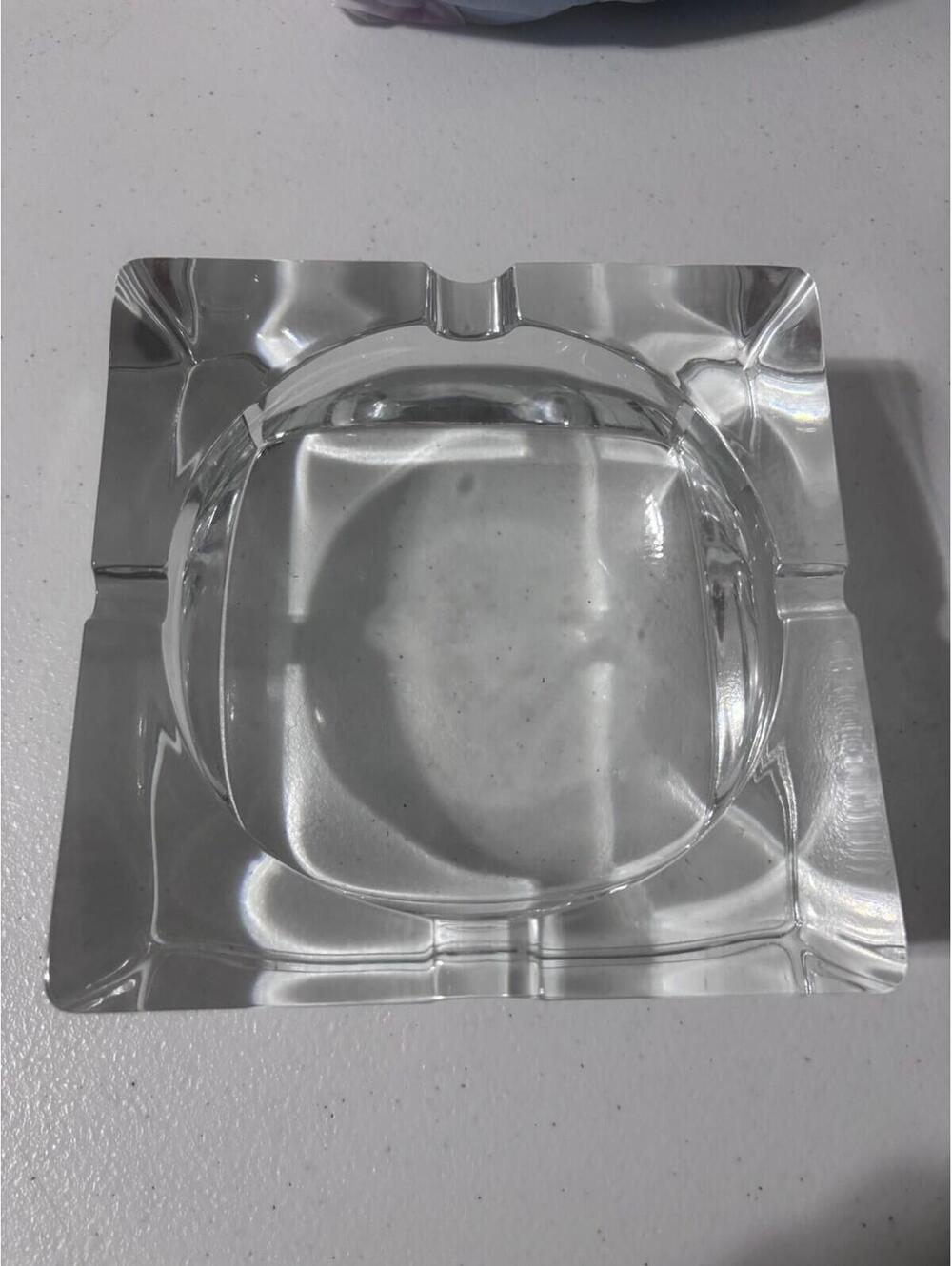 Heavy Clear Glass Ashtray EUC ￼
